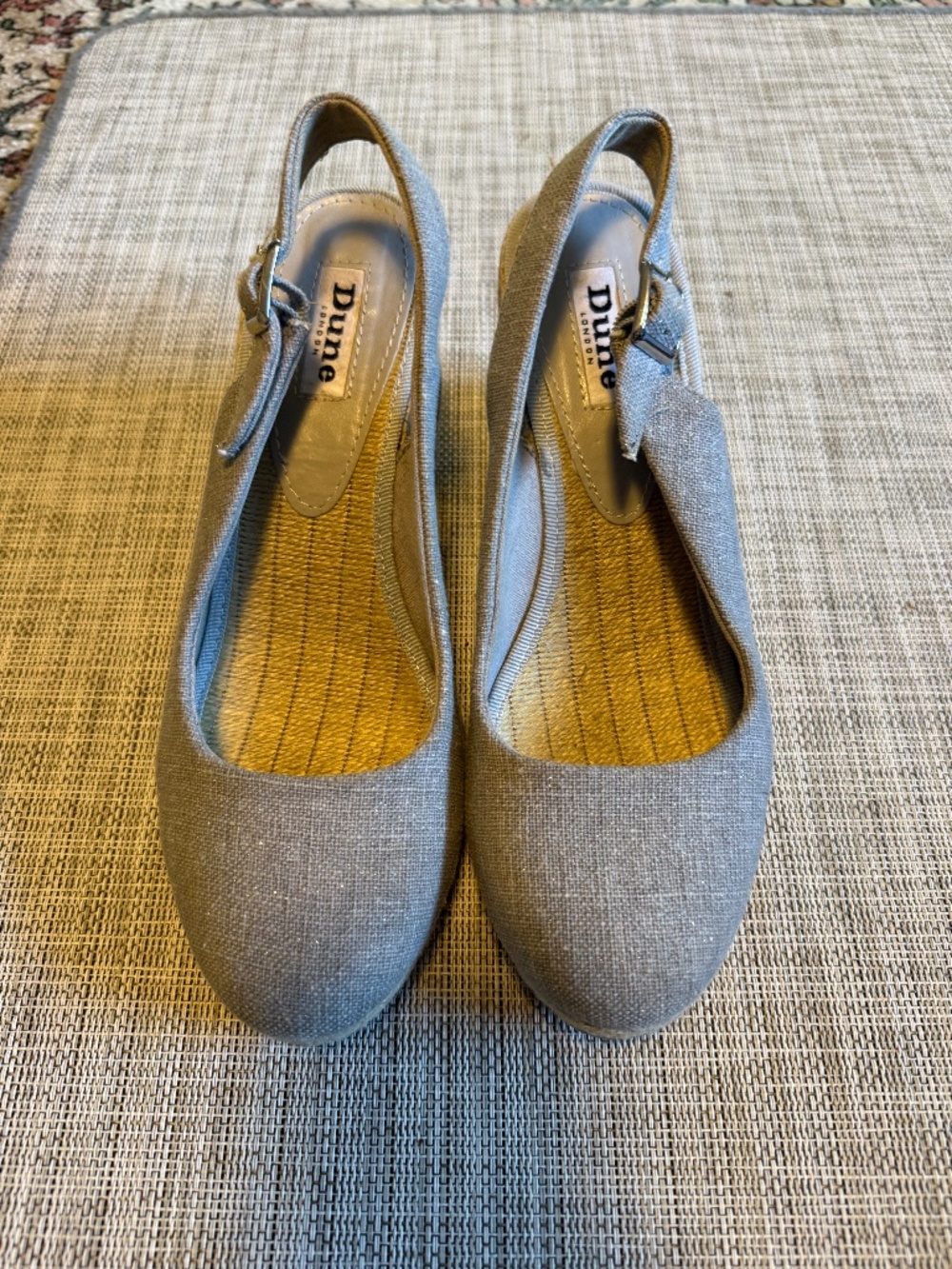 Dune London Klickss Di Closed Toe Wedge Espadrilles Gray Fabric - EU 39 / US 8